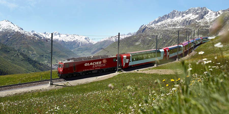 Enjoying a breathtaking journey on the Glacier Express